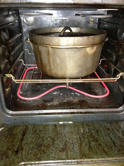 Dutch oven pre-heating
